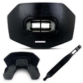 DAMAGE CONTROL Youth Football Mouth Guard – Breathable No Boil Mouthpiece, Protects Lips & Teeth, Works with Braces, Includes Helmet Strap – Sports Gear & Accessories (Black) - color: Black