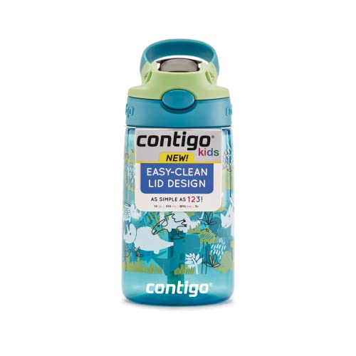 Contigo Kids Straw Water Bottle with AUTOSPOUT Lid 14oz. Dinos - color: Dinos, size: 14 oz (Pack of 1)