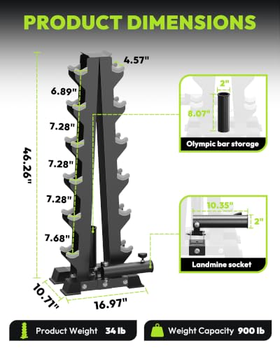 HANDBODE A-Frame Dumbbell Rack | Heavy Duty Weight Stand for Dumbbells, Space-Saving Metal Storage Organizer, Sturdy Dumbbell Holder for Home Gym