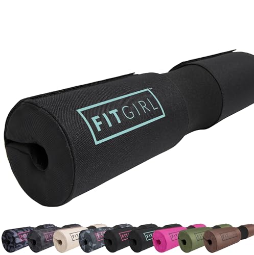 FITGIRL - Squat Pad and Hip Thrust Pad for Leg Day, Barbell Pad Stays in Place Secure, Thick Cushion for Comfortable Squats Lunges Glute Bridges, Olympic Bar and Smith Machine - color: Black Mint (Deluxe)