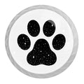 4 Pack White Cabinet Knobs, Dog Paw Footprint Drawer Handles for Cabinets, Dresser, Cupboard, Bathroom, Bedroom, Kitchen Hardware Closet Door Knob - color: Dog Paw Footprint
