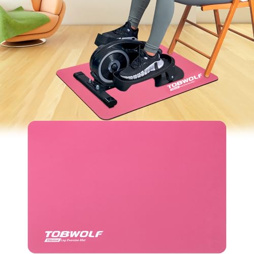 TOBWOLF Non-Slip Workout Mat for Ellipse Leg Exerciser, Ellipse Machine Mat, Exercise Mat for Under Desk Ellipticals, Suitable for Electric Seated Foot Pedal Exerciser, Stability & Floor Protection - color: Pink