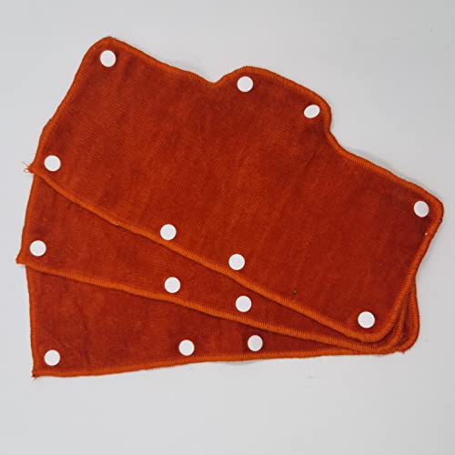 Orange Sweatband for Hardhat Washable Velvet Terry Cotton Hard Hat Liner NAEE snap on (6pcs) - color: Orange