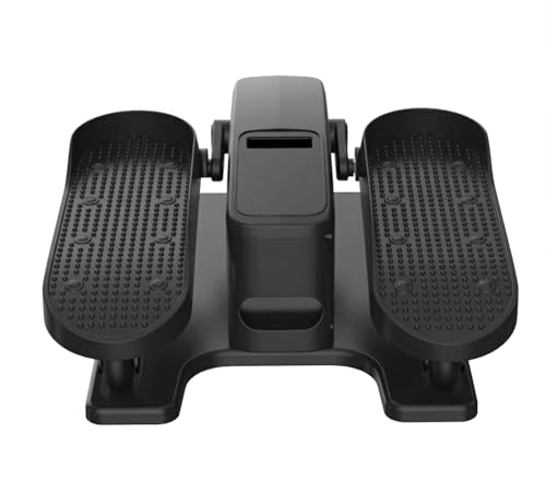 Under Desk Elliptical Machine, Quiet Seated Pedal Exerciser for Senior, Elliptical Exercise Machine Leg Exerciser for Home Office with Monitor, Remote and 12 Adjustable Speeds - color: Black/Orange