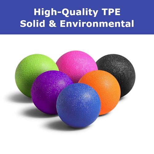 GOGO Massage Lacrosse Ball for Physical Therapy, Myofascial Release, Yoga Deep Tissue, Trigger Point, Muscle Soreness (Orange) - color: Orange