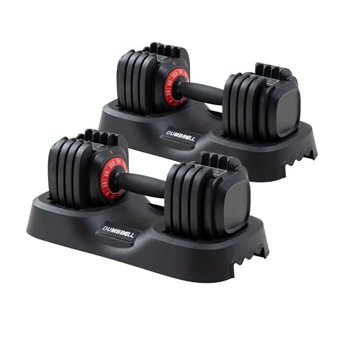 Shaking Weight Adjustable Dumbbell Set 22-66 lbs, 5LB Pink & 25LB Black for Men & Women, Home Gym Equipment, Full Body Workout, Arm Training, Non-slip Noiseless Dumbbells - color: black, size: 25lb-pair