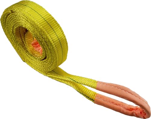 Everest C1127 1" X 4' Flat Sling Eye to Eye/Lifting Sling for Construction, Lifting, Moving, Hoisting - Strap Heavy Duty - 2PLY 1-Pack 3200lbs WLL