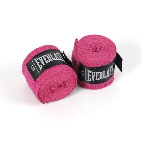 Everlast Core Handwraps 120in – Boxing Hand Wraps for Gloves, Wrist & Knuckle Support - color: Pink, size: 120 Inch