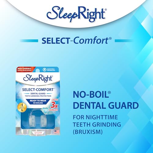 SleepRight Select-Comfort Night Guard for Teeth Grinding & Bruxism | Protects teeth from nighttime grinding and clenching. No boil custom fit design with secure comfort.