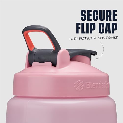 BlenderBottle Hydration Koda V1.5, Half Gallon Water Bottle, 74-Oz, Full-Color Pink - color: Full-Color Pink, style: Solid