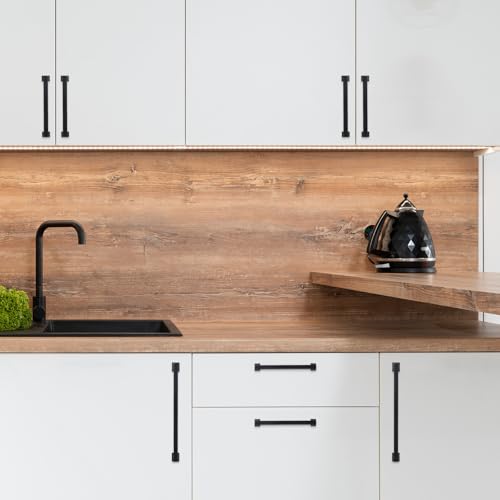 COTYKILEY 10 Pack 7.5Inch(192mm) Matte Black Cabinet Handles Black Kitchen Cabinet Pulls Cabinet Door Handles Kitchen Cabinet Hardware - color: Matte Black, size: 7.5" Hole Center（192MM）