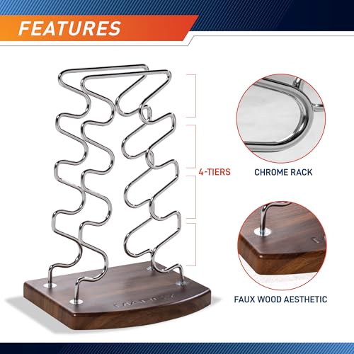 Marcy Strength Training Dumbbell Rack, Wire Frame Minimalist Dumbbell Storage - color: Brown - 4 Tier