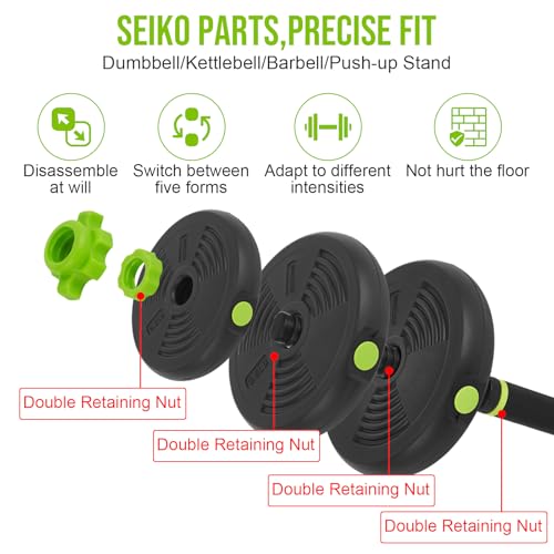 Adjustable Dumbbell Set, Adjustable Weights 30/44 /66/88 LBS Free Weight Set for Home Gym - size: 44 LB-Round