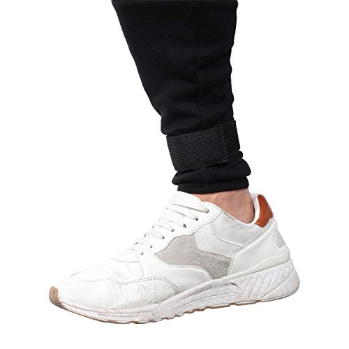 Gejoy 6 Pieces Bicycle Pant Leg Straps Adjustable Elastic Cycling Ankle Safety Band Riding Fishing Ankle Pant Flexible Leg Strap for Riding Climbing Fishing Outdoor Sports Activities, Black