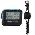 Gymboss Interval Timer and Stopwatch and Watchstrap - Bundle - color: Black W/ Blue Buttons