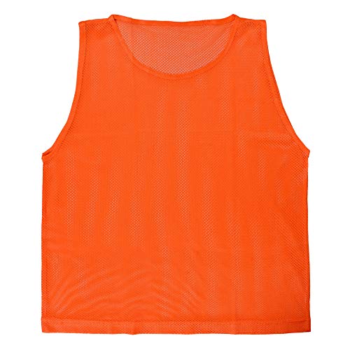 Athllete LITEMESH Pinnies (Set of 12/24 Practice Vests) Youth Pinnies, Pennies for Sports Youth, and Scrimmage Vests - color: 6-neon Yellow + 6 Orange, size: Child/Youth