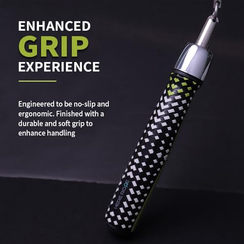 HEREROPE 1/4LB Weighted Jump Rope for Speed, Cardio, Boxing & Workout, Skipping Rope with Ball-bearing, Comfortable & Ergonomic Grip, Tangle Free Cable, Jump Ropes for Men Women Fitness - size: XL-9'6" (User Height 6'0"+ )