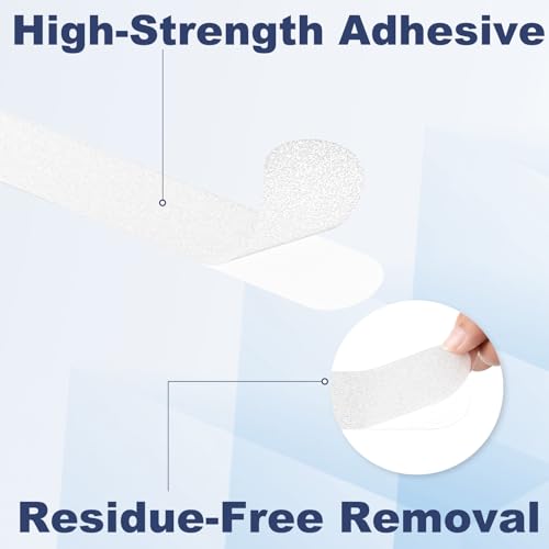 Gecork 28 PCS Bathtub Non Slip Stickers with Strong Adhesive, Invisible Anti Slip Shower Strips with Scraper for Bath Tub, Shower Floor, Stairs