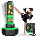 ODOSOLA 67'' Inflatable Punching Bag Freestanding for Kids Aged 3-12 – Heavy Duty Boxing Set for Karate & Taekwondo, Stable Boxing Bag Active Kids Toy, Christmas Birthday Gift for Boys and Girls - color: Green