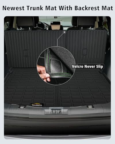 Floor Mats & Cargo Mat & Backrest Mat Custom for Ford Escape 2020-2025 2026 (NOT for Hybrid), Door Sill Guards, All Weather TPE Full Set Floor Liners Trunk Mat for Escape Gas Accessories, Black - size: For Ford Escape 2020-2026