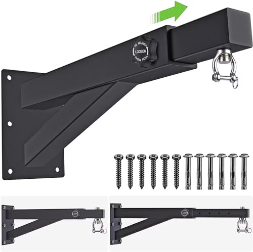 BeneLabel Wall Mount Heavy Bag Hanger, Heavy Duty Punching Bag Stand, Boxing Bag Bracket for Home Gym Indoor Outdoor, 800 LB Capacity - color: Length Adjustment 17-25