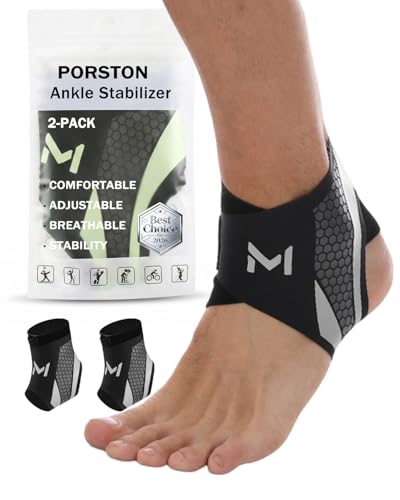 2-Pack Ankle Brace for Men & Women,Adjustable Lace up Ankles Sock,Basketball Ankle Stabilizer with Straps,Orthopedic Compression Sleeve for Plantar Fasciitis Relief,Tendonitis,Sprained (Gray) - color: Gray