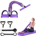 Resistance Bands for Exercise,6-Tube Elastic Yoga Pedal Puller Resistance Band, Natural Latex Tension Rope Fitness Equipment, for Abdomen/Waist/Arm/Leg Stretching Slimming Training - color: Purple-M