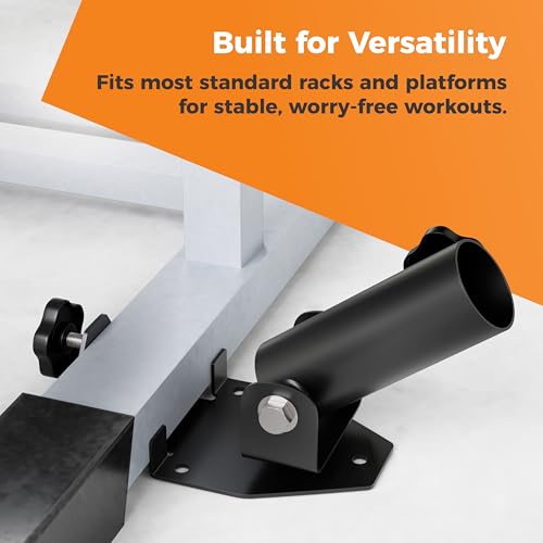 EVERSTRONG T Bar Row Attachment with V Bar Attachment Landmine Handle - 360 Swivel Landmine Attachment for Barbell for Full-Body Workout in Home Gym - Small Spaces - Deadlifts Squats Landmine Stand - style: 2" Rack/Wall Mount