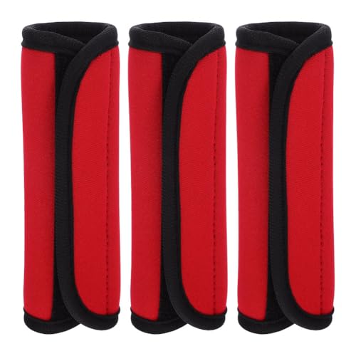 Yardwe 3pcs Detachable Anti-Slip Pull-up Handle Grip Sleeves Protective Pads for Doorway Horizontal Bars Dumbbells Barbells, Black - color: Red