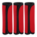 Yardwe 3pcs Detachable Anti-Slip Pull-up Handle Grip Sleeves Protective Pads for Doorway Horizontal Bars Dumbbells Barbells, Black - color: Red