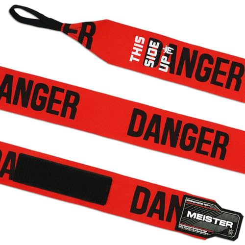 Meister Adult 180" Semi-Elastic Hand Wraps for MMA & Boxing (Pair) - color: Danger Red
