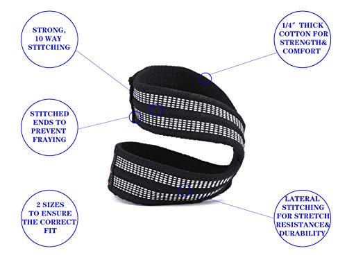 Figure 8 Lifting Straps for Deadlift,Weightlifting,Strongman,& Cross Training Strong Weightlifting Wrist Wraps - color: Black, size: Small