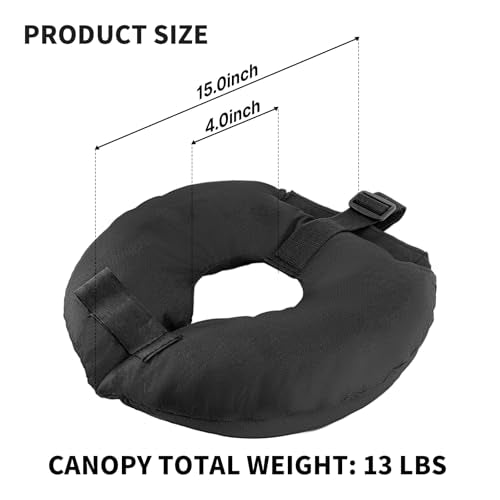 2 Pack Sand Bags for Weight, Tripod Weight, Canopy Weights(26 LB) | Weighted Bags to Hold Things Down, Sandbags for Backdrop Stand, Umbrella Base, Tent, Sports Net (Sand Not Included) - size: 26 LB