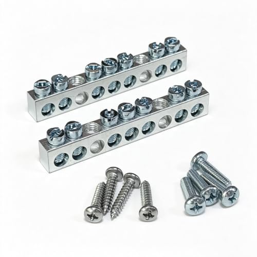 PK7GTACP 7 Terminal Ground Bar Kit Compatible with Square D Electrical Panels 2-Pack