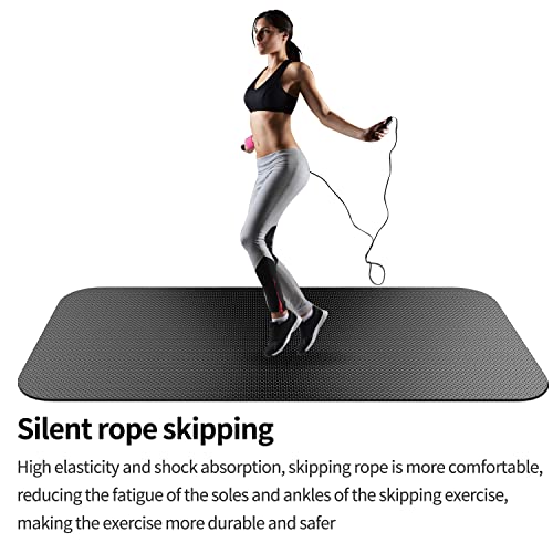 Large Exercise Mat,Exercise Equipment Mat,Treadmill Mat, Exercise Bike Mat, Workout Mats for Home Gym Mats Gym Flooring Rubber Workout Mat Fitness Mat Large Yoga Mat Cardio Mat for Weightlifting, Jump Rope, Non-slipping - color: 96"L x 32"W