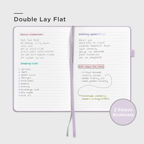 &And Per Se Lined Notebooks 3-Pack Gift Set, A5 Hardcover Journals, 160 Pages 100gsm Thick Paper, 3 Assorted Colors (Cyan, Purple & Light Green) - color: Cyan,Purple&Light Green, style: 3 Pack-Lined