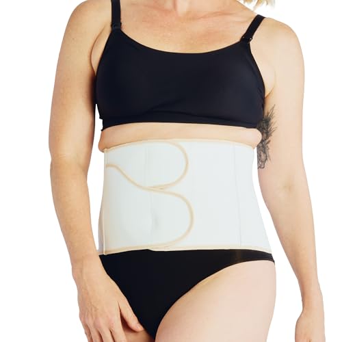 Belly Bandit BFF Postpartum Belly Wrap, Adjustable Abdominal Wrap | Post Pregnancy Recovery, Corset-Inspired Design for Waist, Core, and Back Support for C-Section or Natural Birth - color: Cream, size: X-Large