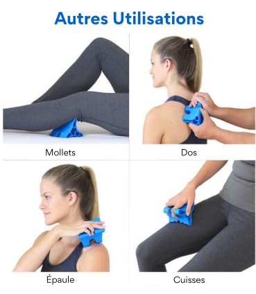 Body Back Davinci Tool (Blue) -USA Made- Extra Firm Neck Tension Relief & Pressure Point Massage Tool - Occipital Release Tool - Cervical Traction Device- Suboccipital Release Device - Neck Stretcher - style: Extra Firm - Blue