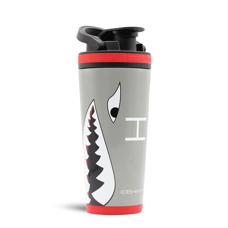 Ice Shaker Insulated Stainless Steel Shaker Bottle | 26oz, Warthog | Cold for 30+ Hours | Insulated Cup with Twist-on Agitator | Odor-Free Bottle for Protein Shakes, Water, Smoothies, Cocktails - color: Warthog