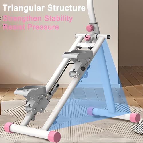 Stair Stepper for Home, Vertical Climber Machine for Full-Body Exercise,265lbs Home-Upgrade Climber Fitness Equipment with Stable Frame Adjustable Handlebar for Women Men - color: Pink