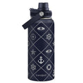 SANDJEST Boat Captain Insulated Stainless Steel Water Bottle 32oz, Vacuum Chug Lid Travel Tumbler for Men Friends Dad Brothers, Gift for Birthday Christmas Fathers Day - color: Boat Captain