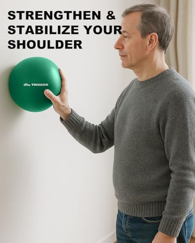 Trideer Exercise Balls Physical Therapy, 9 Inch Pilates Ball Between Knees for Physical Therapy, Mini Exercise Ball - Yoga Ball, Small Workout Balls for Core Strength and Back Support with Guide - color: Green(With Inflation Straw)