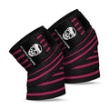 Gymreapers Knee Wraps for Squats and Powerlifting 72 Inch Compression Wraps with Strap for Men & Women Weightlifting Support - color: Pink