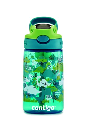 Contigo Kids Straw Water Bottle with AUTOSPOUT Lid 14oz. Dinos (Pack of 4) - color: Dinos, size: 14 oz (Pack of 4)