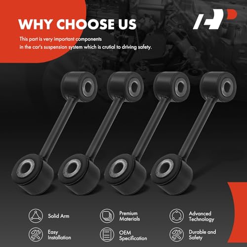 A-Premium Front & Rear Sway Bar Link Stabilizer Bar End Link Kit | Compatible with Mazda Miata 1990-1997, Set of 4