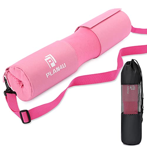 Plan4U Barbell Squat Pad for Bench Press, Bar Cushion for Women/Men | Black/Pink, Breathable, Shoulder Neck Support, Weight Lifting, Workout Foam, Hip Thrusts, Workout Sponge, Lunges, Deadlifts - color: Pink