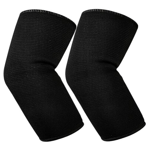 Elbow Compression Sleeves, Elbow Brace for Men Women, Tennis Golfer's Elbow Support, Arm Support Sleeves For Sports Protection And Pain Relief (Black) - color: Black