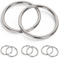 3.15 inch Metal O Rings,Stainless Steel Round Ring Buckles 5/64" Wire Diameter,metal rings for crafts,Solid Welded Loop(8, ID5/64*D3.15(80mm)) - size: ID25/64"*D3.15"(80mm)