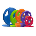SPART Color Coded Weight Plate 2-Inch Rubber Coated Olympic Grip Plate for Barbell, Solid Cast Iron Weight Plates for Strength Training, Weightlifting, Crossfit, Home Gym, 2.5LB/5LB/10LB/25LB/35LB/45LB, Pair - color: 205LB SET