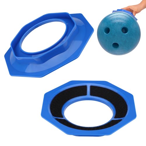 2pcs Universal Bowling Ball Sanding Pad Holder, Bowling Abrasive Pad Holder Precision Surface Maintenance Tool for Consistent Ball Reaction & Performance (Blue)